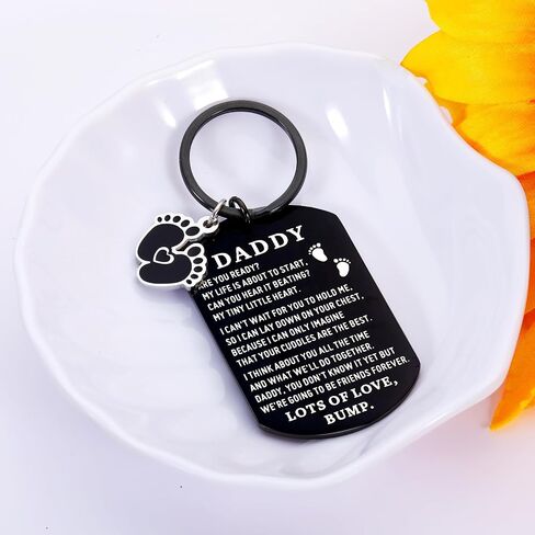 First Time Dad Gifts Stocking Stuffers for New Dad New Daddy Keychain Christmas Gift for Expectant Dad Soon to Be Dad Gift Dad to Be Gifts for Husband Newborn Baby Shower Gifts for Daddy to Be in Saudi Arabia