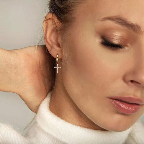JWEIWENCAY18K Gold Plated Earrings for Women Dangle Hoop Earrings in Saudi Arabia