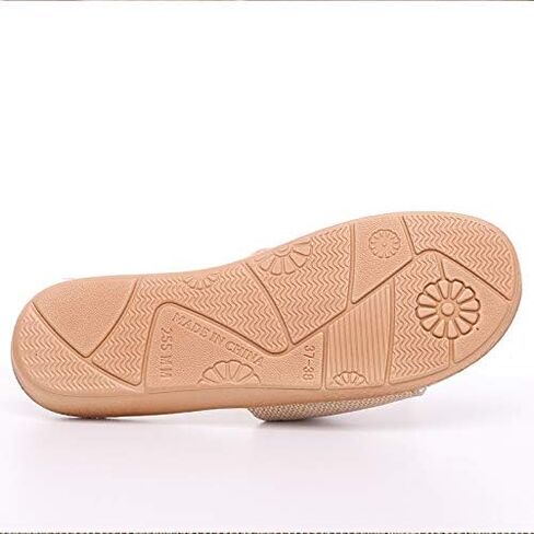 Flax Slippers Unisex Linen Summer Beach Shoes Lightweight Skidproof Indoor Slippers Home Breathable Sandals in Kuwait