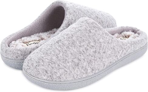 Floopi Slippers for Women Indoor Outdoor Faux Sherpa Fur W/Warm Fleece Lined Clog Slipper W/Memory Foam in Saudi Arabia