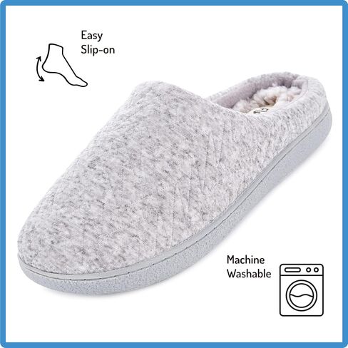 Floopi Slippers for Women Indoor Outdoor Faux Sherpa Fur W/Warm Fleece Lined Clog Slipper W/Memory Foam in Saudi Arabia