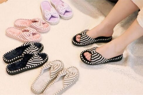 Women Summer Slippers Open Toe Slippers Memory Foam Anti-slip Shoes | Indoor Outdoor House Gifts for Christmas in Saudi Arabia