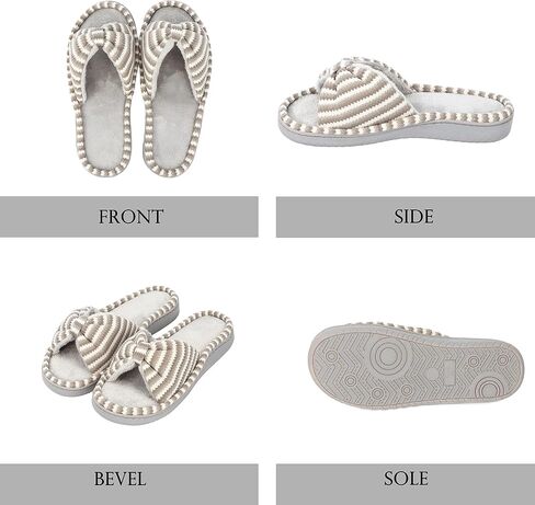 Women Summer Slippers Open Toe Slippers Memory Foam Anti-slip Shoes | Indoor Outdoor House Gifts for Christmas in Saudi Arabia