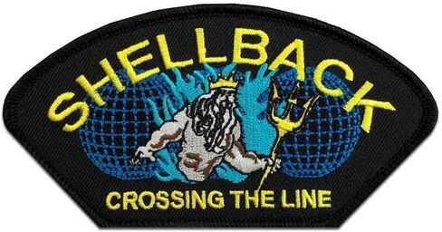 Navy Shellback Crossing The Line Patch Licensed Military Apparel Patriotic Products Gifts for Veterans Families and Retired VetFriends.com in Saudi Arabia