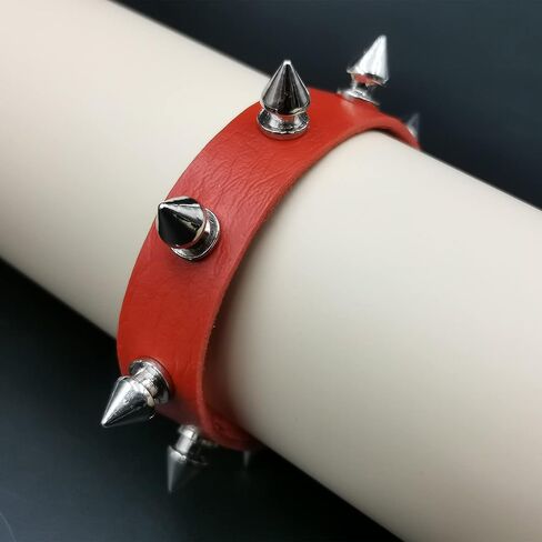 INENIMARTJ Gothic Spike Rivets Choker Necklace and Bracelet Set,Emo Choker Bracelet Set Punk Rock PU Leather Spike Collar Halloween Costume Cosplay Accessiores for Women Girls in Kuwait