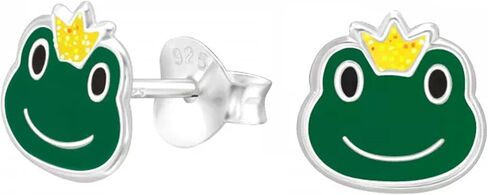 KIWI DAISY Frog .925 Sterling Silver Tiny Stud Earrings, for Cartilage, Helix, 2nd Ear Piercing (Hypoallergenic) in Kuwait