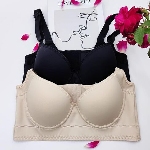 Filifit Sculpting Uplift Bra,Women Deep Cup Bra Maureenedd Bra Hide Back Fat Full Coverage Bra Push Up Sports Bras in Saudi Arabia