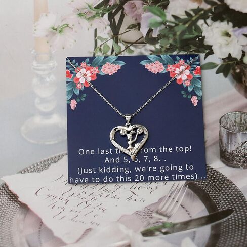 PLITI Cheerleading Necklace For Girls Cheerleader Gift Cheer Team Inspirational Gift She Believed She Could So She Did Gift For Cheerleaders in Saudi Arabia