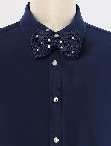 Allegra K Men's Polka Dots Bow Ties Adjustable Strap Pre-tied Knitted Bowties in Saudi Arabia