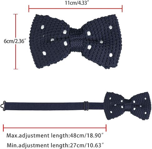 Allegra K Men's Polka Dots Bow Ties Adjustable Strap Pre-tied Knitted Bowties in Saudi Arabia