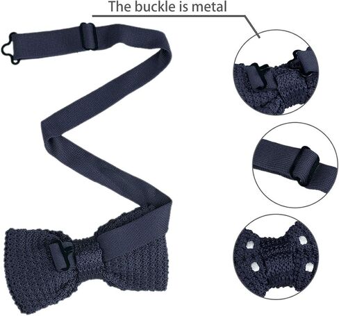 Allegra K Men's Polka Dots Bow Ties Adjustable Strap Pre-tied Knitted Bowties in Saudi Arabia