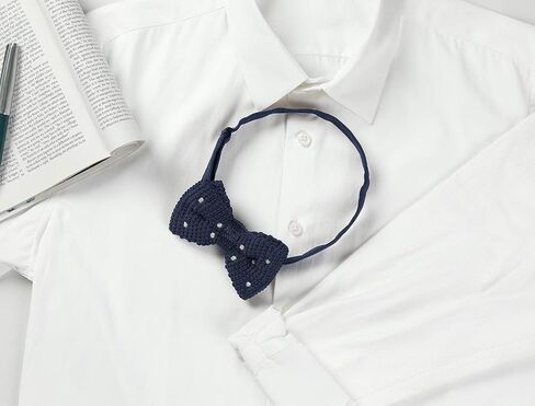 Allegra K Men's Polka Dots Bow Ties Adjustable Strap Pre-tied Knitted Bowties in Saudi Arabia