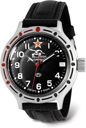 VOSTOK | Men’s Tank Commander Russian Amphibian Automatic Self-Winding Military Style Watch | WR 200 m | Model 420306 Amfibia in Kuwait