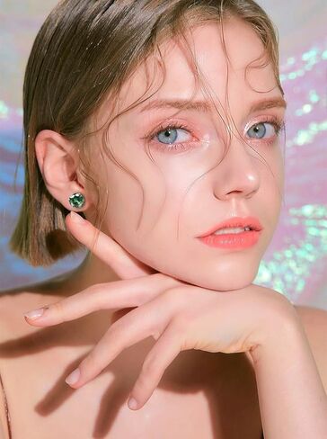 8 أزواج من الأقراط المصنوعة من الفولاذ المقاوم للصدأ غير المثقوبة بألوان مكعبة الزركونيوم مجموعة أقراط مغناطيسية للنساء والرجال in Kuwait