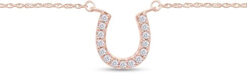 AFFY Round Cut Cubic Zirconia Horseshoe Pendant in14K Gold Over Sterling Silver in Saudi Arabia