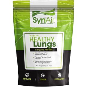SynNutra Equine SynAir-EIPH (Bleeding) Management for Horses, Healthy Alternative, 100% Natural and Drug free, heal damaged lungs, Promotes optimum airway health, Made in USA