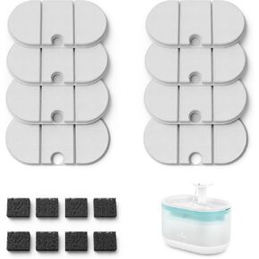 PETLIBRO 8 Packs Replacement Filters for Capsule Cat Water Fountain PLWF002, 4 Months Set of Replacement Filters for Ultra Quiet Pet Water Fountain