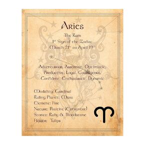 Capricon -The Goat - Zodiac Sign Wall Art, Constellation Design Astrology Decor, Horoscope's Adjectives-Primary Elements Wall Print Ideal For Home Decor, Office Decor, Bedroom Decor. Unframed- 8x10"