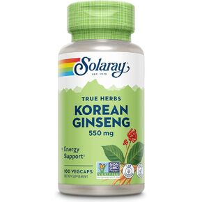 SOLARAY Korean Ginseng 550 mg | Healthy Stress, Energy & Physical Endurance Support | 100 VegCaps