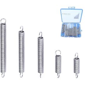 60pcs Extension Spring Assortment Kit, 0.035" Wire Diameter, 1/4" Outside Diameter, 13/32" to 2-1/4" Length, Stainless Steel Mechanical Small Extension Springs with Hook Ends in Saudi Arabia