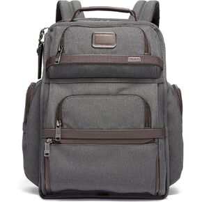 TUMI - Alpha 3 Leather Brief Pack - 15 Inch Computer Backpack for Men and Women - Black