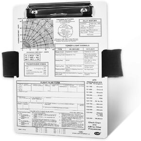 CYA Pilot Kneeboard, Upgrade Aluminum Kneeboard Aviation - Metal Clip, Practical Pen Holder and Comfortable Velcro Strap