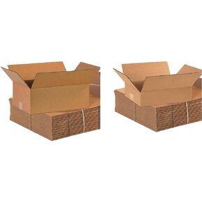 BOX USA 17 x 13 x 7 Corrugated Cardboard Boxes, Medium 17'L x 13'W x 7'H, Pack of 25 | Shipping, Packaging, Moving, Storage Box for Home or Business, Strong Wholesale Bulk Boxes