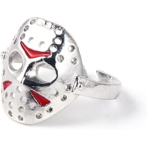 Horror Movies Jason Charm Keychain - Halloween Classic Scary Cosplay Costume Jewelry - Gifts for Horror Movie Fans