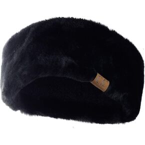 C.C Women's Soft Faux Fur Feel Sherpa Lined Ear Warmer Headband Headwrap