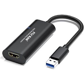 محول USB 2.0 / 3.0 الى HDMI - بطاقة رسومات فيديو خارجية لشاشات متعددة 2048 X 1152 / 1920 X 1080 (متوافق مع ويندوز 10/8.1/8/7) in Saudi Arabia