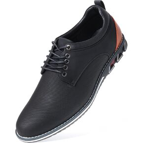 Mens Dress Shoes Casual Business Oxford Derby Orthopedic Leather Shoes Simple Lace-up Walk Loafers Flats Shoes for Men in Saudi Arabia