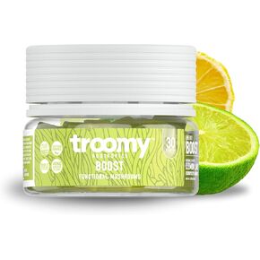 Troomy Boost Cordyceps All Natural Mushroom Gummies - Supports Active Lifestyle & Hyper Focus - Lemon Lime - 60 Count