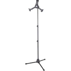 K&M Konig & Meyer 19793.316.55 Universal Tablet Mount/iPad Holder & Stand | Rotate Tablet 360° | Adjustable Height | Stable Tripod Base | Studio/Remote Home Use | Portable | German Made Black