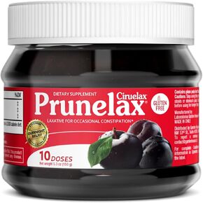 Prunelax Ciruelax Natural Laxative Regular for Occasional Constipation, Jam, 5.3 oz, Red