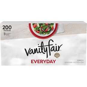 Vanity Fair Everyday Napkins, 200 Count (Pack of 1) (Packaging Design May Vary)