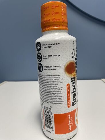 Top Secret Nutrition Fireball L-Carnitine Liquid w/Paradoxine, Apple, 16 Ounce in Saudi Arabia