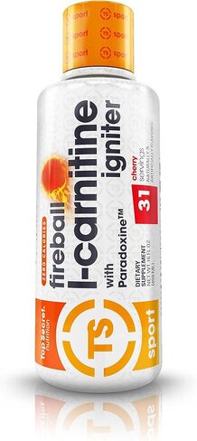 Top Secret Nutrition Fireball L-Carnitine Liquid w/Paradoxine, Apple, 16 Ounce in Saudi Arabia