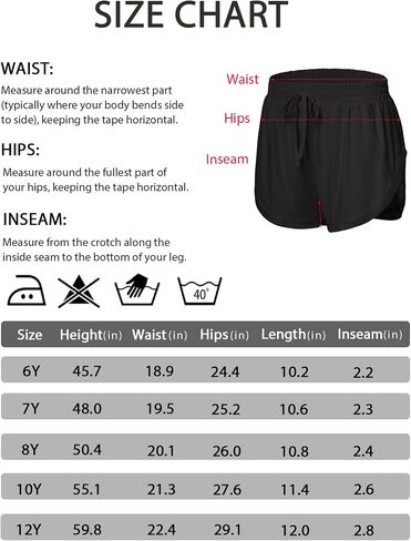 EXARUS Girls Athletic 2 in 1 Shorts Dolphin Running Side Slit Flowy with Pockets Shorts Workout Sports for Kids in Kuwait