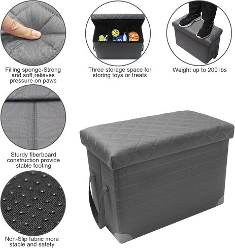 LIONROGE Car Back Seat Extender for Large Dogs up to 200lbs,Dog Car Back & Front Seat Extender with Storage,Prevent Your Dogs from Falling Off The Seat in Kuwait