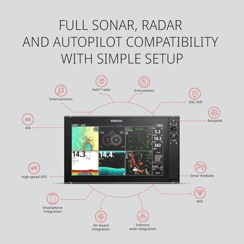 Simrad NSS12 Evo3S - جهاز رسم الخرائط متعدد الوظائف مقاس 12 بوصة مع مخططات C-MAP المحملة مسبقًا في الولايات المتحدة، 000-15403-002 in Kuwait