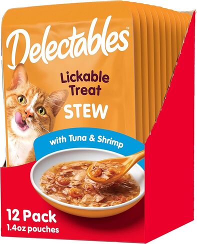 Hartz Delectables Stew Lickable Wet Cat Treats for Adult & Senior Cats, Variety Pack, 30 Count in Saudi Arabia