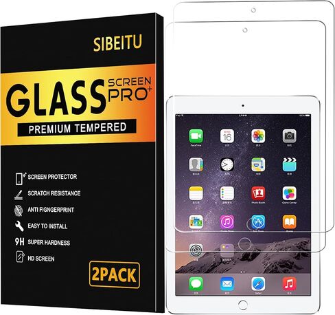 SIBEITU 2 Pack Screen Protector Compatible with iPad 9th 8th 7th Generation 10.2 Inch Model A2602 A2197, Tempered Glass Film Guard for iPad 9th Gen 2021 2020 2019 Released. in Saudi Arabia
