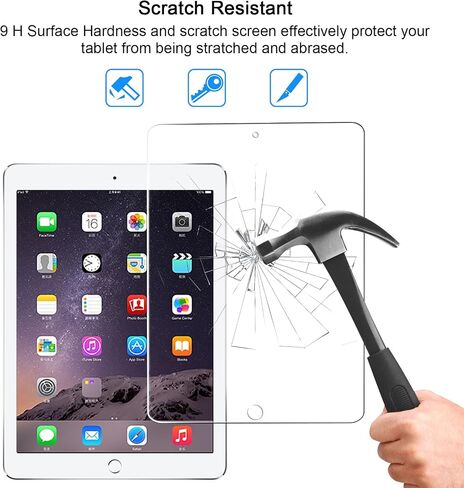 SIBEITU 2 Pack Screen Protector Compatible with iPad 9th 8th 7th Generation 10.2 Inch Model A2602 A2197, Tempered Glass Film Guard for iPad 9th Gen 2021 2020 2019 Released. in Saudi Arabia