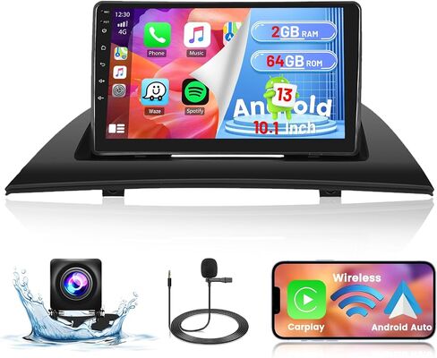 9 inch Touchscreen Android Car Stereo for BMW X3 [E83] 2006-2010 Wireless Apple Carplay and Wireless Android Auto 【2GB+32GB】 in Dash GPS Unit Support DSP EQ Split Screen RCA Subwoofer Backup Camera in Saudi Arabia