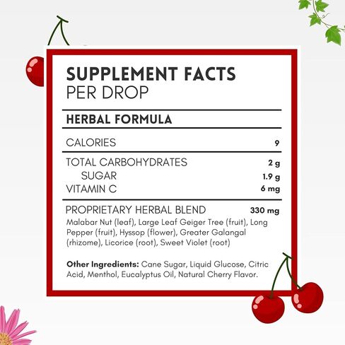 Herbion Naturals Cough Drops with Natural Honey Lemon Flavor, Dietary Supplement, for Adults and Children Over 6 Years, 25 Drops in Kuwait