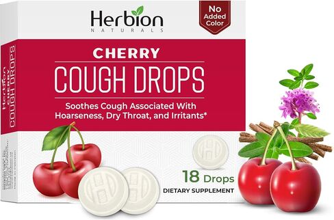 Herbion Naturals Cough Drops with Natural Honey Lemon Flavor, Dietary Supplement, for Adults and Children Over 6 Years, 25 Drops in Kuwait