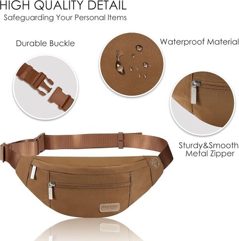 MAXTOP Large Crossbody Fanny Pack with 4-Zipper Pockets,Gifts for Enjoy Sports Festival Workout Traveling Running Casual Hands-Free Wallets Waist Pack Phone Bag Fits All Phones in Saudi Arabia