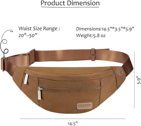 MAXTOP Large Crossbody Fanny Pack with 4-Zipper Pockets,Gifts for Enjoy Sports Festival Workout Traveling Running Casual Hands-Free Wallets Waist Pack Phone Bag Fits All Phones in Saudi Arabia