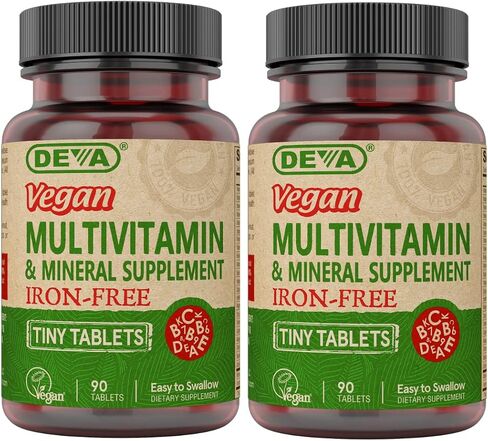 Deva Nutrition Vegan Tiny Iron Free Multivitamin Tablets, 90 Count in Saudi Arabia
