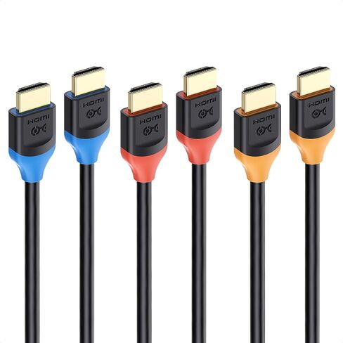 مسائل الكابلات [معتمدة من HDMI عالي السرعة] 3 حزم كابل HDMI 8K، بطول 6.6 قدم in Kuwait